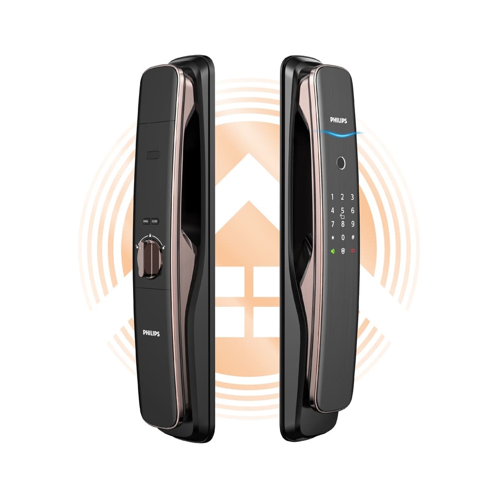 Hình ảnh Khóa vân tay Philips DDL702E-5HWS thiết kế push-pull sang trọng