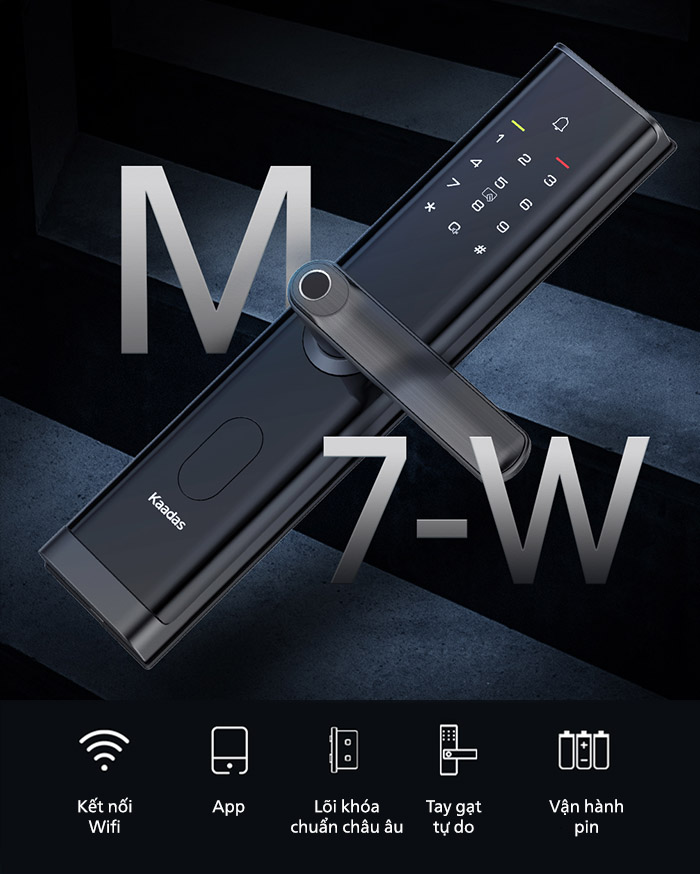 Lắp khóa Kaadas M7-W cho cửa nhôm Xingfa tại Hải Dương